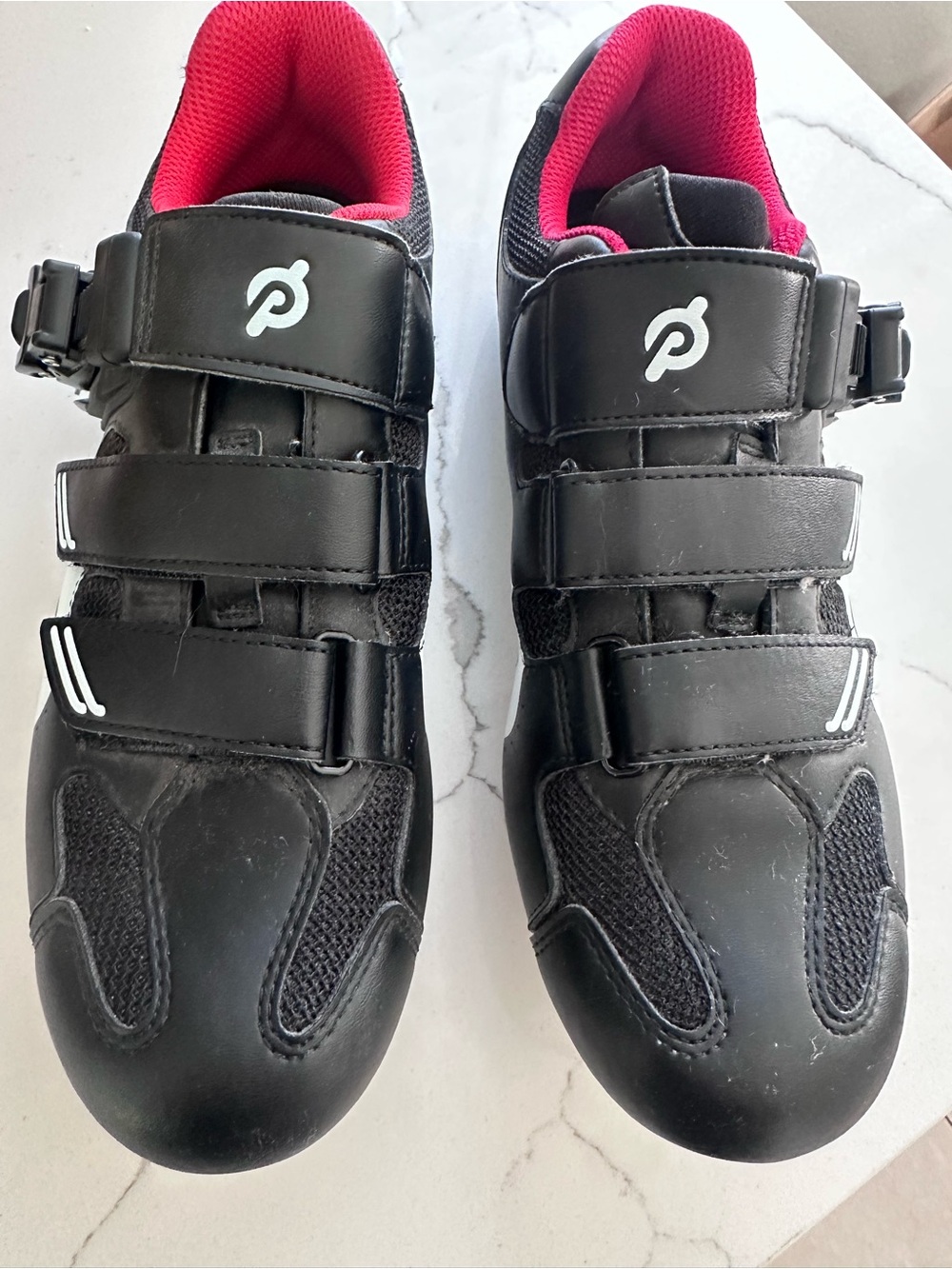Peloton Indoor Cycling Shoes Black/Red - EU Size 40 (US Women's 9 / Men's 7)